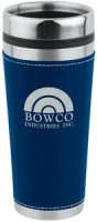 Travel Mugs: 16oz Leather Wrap Tumblers